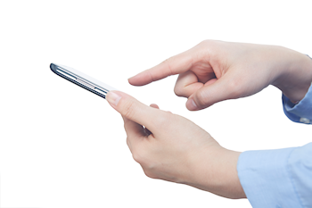Touch phone to submit